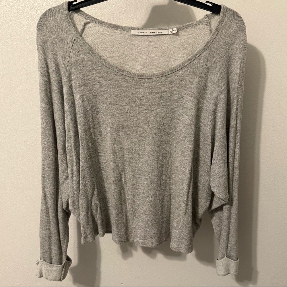 Merritt Charles Grey Crew Neck Sweater